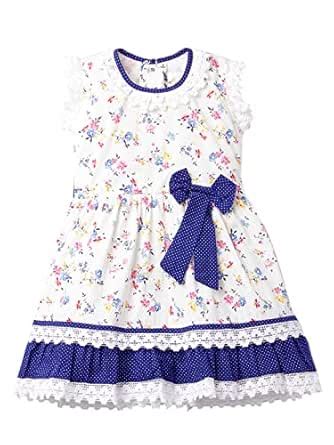 Buy baby wish Girl Dress Knee Length Frock Floral Prints Girls Half ...
