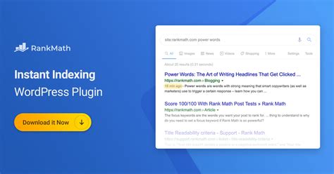 Image result for Instant Indexing Rank Math