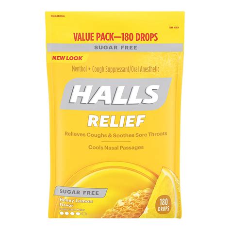 Halls Sugar-Free Honey Lemon Cough Drops | BJ's Wholesale Club
