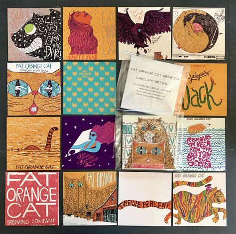 Fat Orange Cat Brewing Company labels | Orange cat, Fat orange cat ...