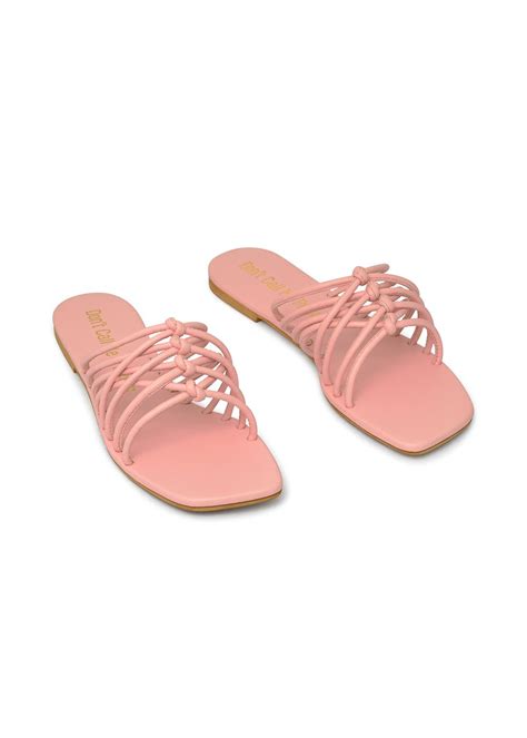 Get Pink Knotted Criss-Cross Slip ons at ₹ 999 | LBB Shop