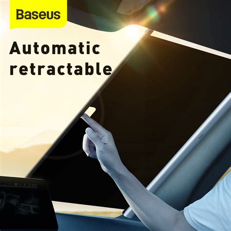 Baseus Car Roller Blind Sunblind On Windshield Silver (CRZYD-B0S ...