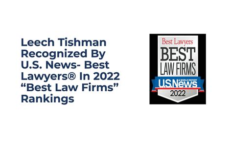 Leech Tishman Recognized By U.S. News- Best Lawyers® In 2022 “Best Law ...