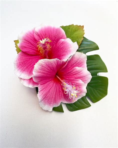 Pink Hawaiian Hair Clip/hair Flower/50s Hair Flower/rockabilly Flower ...