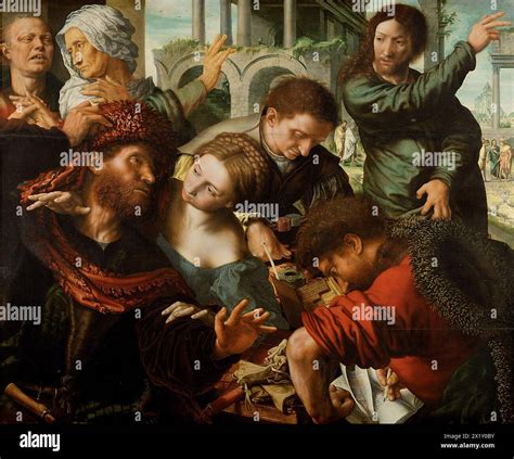 The Calling of Saint Matthew, Kunsthistorisches Museum, c. 1548 Jan Sanders van Hemessen Stock ...