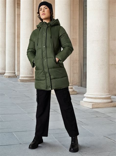 Buy Women Quilted Long Puffer Jacket with Hood Online at just Rs. 2599. ...