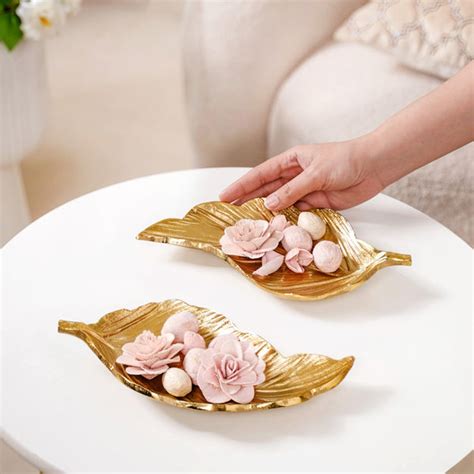 Set Of 2 Decorative Leaf Trinket Tray Online - Premium Trinket Tray ...