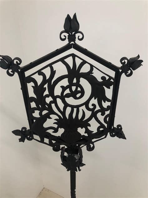Gothic Wrought Iron Floor Lamp/Candle stand For Sale at 1stDibs ...