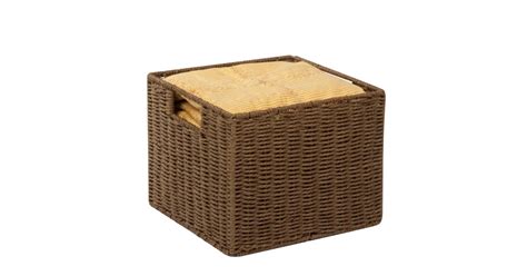 Honey-Can-Do STO-03567 10 Inch Tall Woven Parchment Cord Basket Crate ...