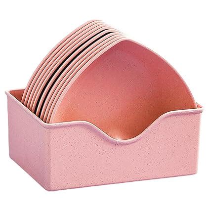 Buy Eletree Heart-Shaped Dessert, Salad & Snack Plates – Set of 10 Pink ...