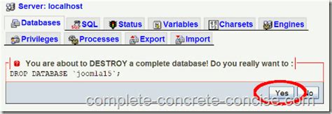 Image result for How to Delete Database in MySQL Xampp