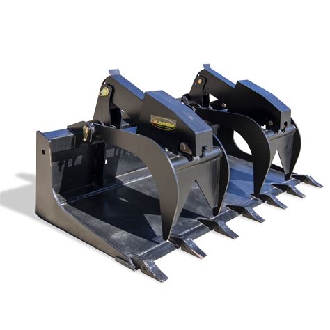 Grapple Bucket Skid Steer Attachment w/Teeth