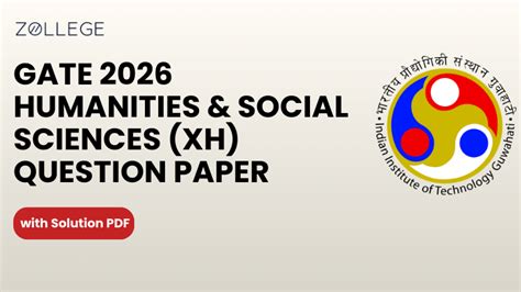 GATE 2026 XH Question Paper with Answer Key and Solution PDF