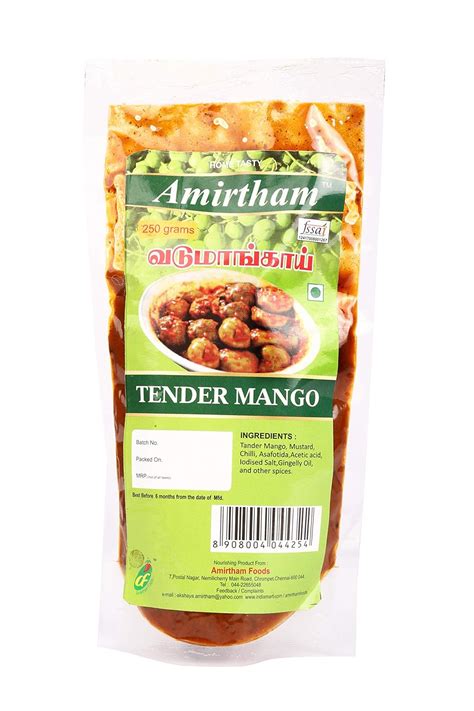 AMIRTHAM HOME TASTY Vadu Mango Pickle 500 gms : Amazon.in: Grocery ...