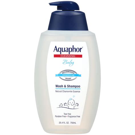 Aquaphor Baby Wash & Shampoo Fragrance Free - 25.4 fl oz (750 ml ...