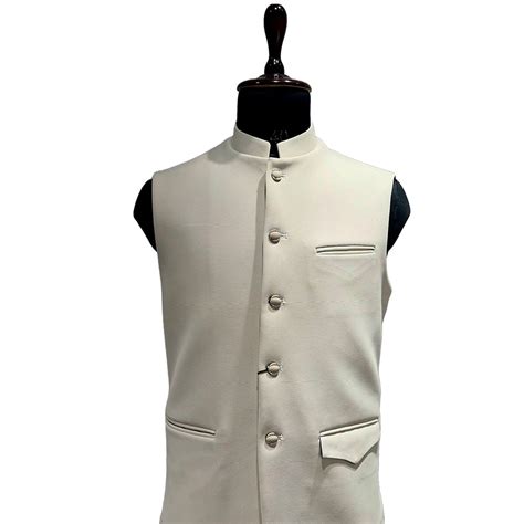 Cream Nehru Waistcoat with Structured Flap Pocket Detailing – JAHANPANAH
