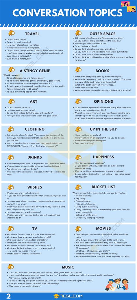 Conversation Topics: 162 Great Topics to Start a Conversation in ...