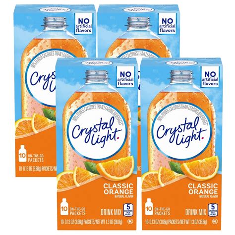 Crystal Light Classic Orange Powdered Drink Mix, 0.13 oz Packets, 10 ct ...