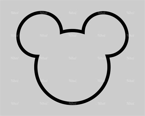 Mickey Mouse Head Silhouette Printable