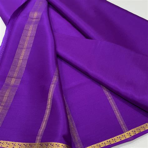 Pure Mysore Silk Saree | 100 grams | Small Border| Raj Silk Villa