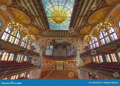 Palau De La Musica Catalana Skylight Of Stained Glass Designed By Antoni Rigalt I Blanch Whose ...