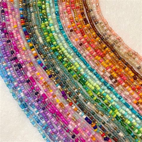 Seed Bead Necklace - Etsy | Beaded necklace diy, Beaded bracelet ...