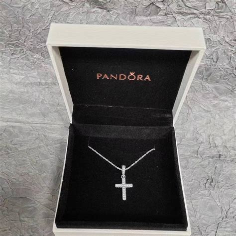Pandora Cross Necklace Luminous Sparkling It's... - Depop