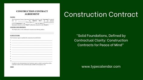 Free Printable Construction Contract Templates [PDF & Word] Sample