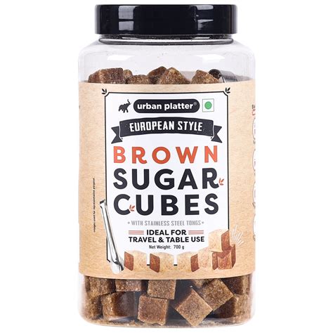 Urban Platter European Style Brown Sugar Cubes, 700g / 25oz [Half Teas