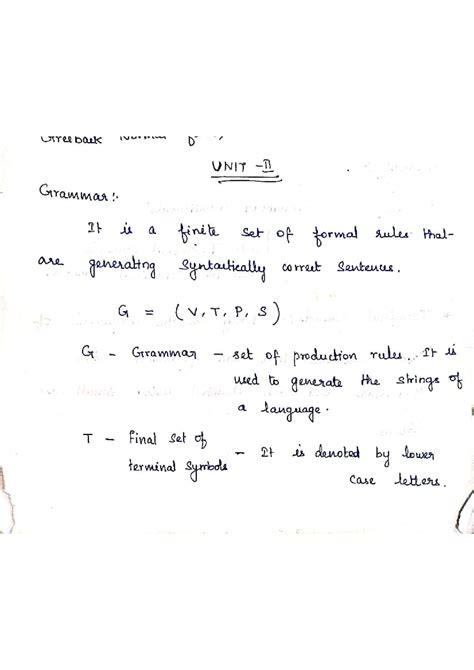 CFG and Grammar Production Rules: A Comprehensive Guide (CS 101) - Studocu