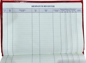 LRS Letter Dispatch Record Register for Offices, Schools, Institutes ...