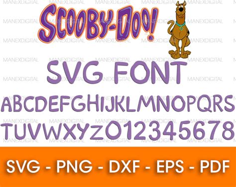 Scooby Doo Font SVG Vector scooby doo font svg scooby doo | Etsy