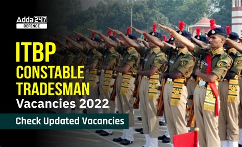 ITBP Constable Tradesman Recruitment 2022: Check Updated Posts (542)