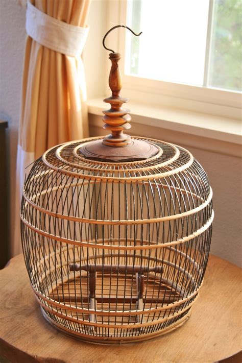 vintage decorative wooden bird cage by ModishVintage on Etsy