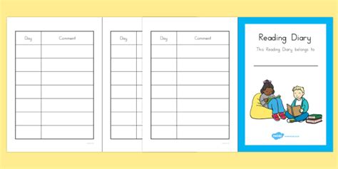 FREE! - KS1 Reading Diary Template - Primary Resources