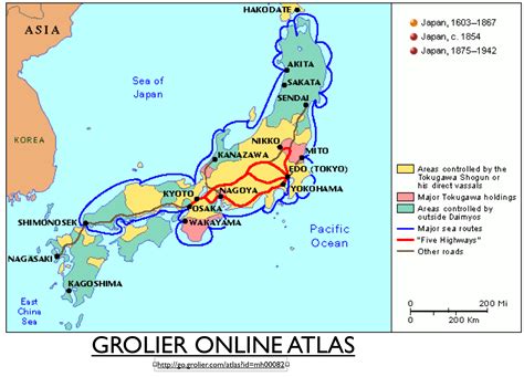 Mapa De Tokugawa The National Map Of Japan In The Tokugawa Shogunate