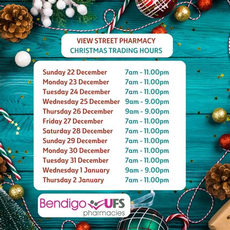 Bendigo UFS Pharmacies | 🎄 We are open during the festive season & our ...