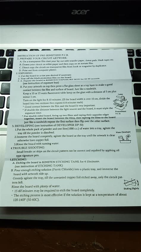 Image result for How to Use Positive Developer for PCB