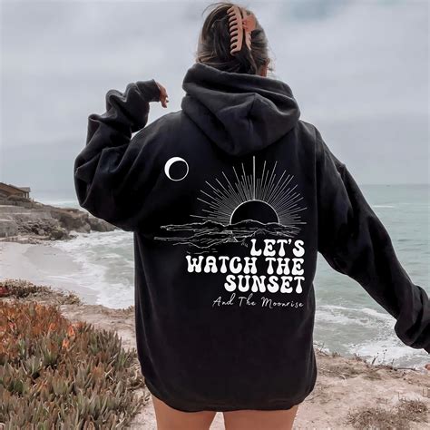 Lets Watch the Sunset Hoodie Ocean Beach Hoodie Sunset Summer Hoodie ...