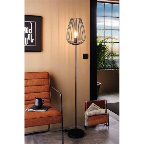 Eglo Newton Black Steel Floor Lamp