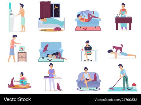 Businessman daily routine concept poster 435138 Vector Art at Vecteezy