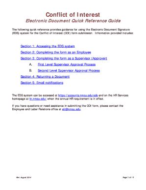 Fillable Online hr nmsu Quick Reference for Using the Electronic ...