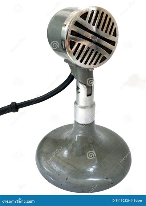 Old school microphone stock photo. Image of instrument - 31190226