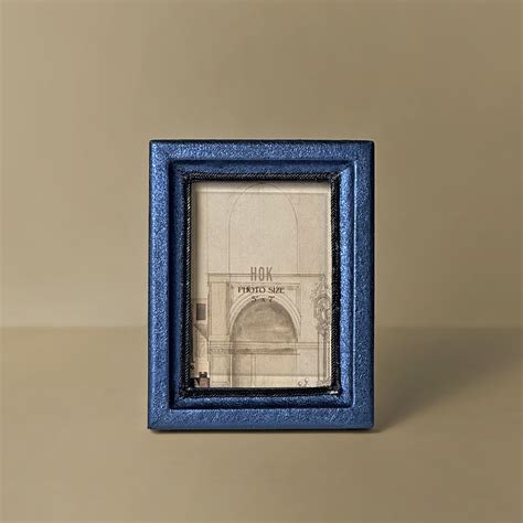 Midnight Blue Faux Leather Photo Frame