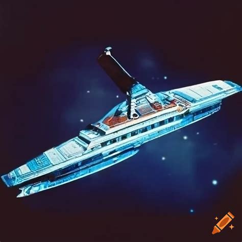 1970s space opera spaceships in a science fiction setting on Craiyon