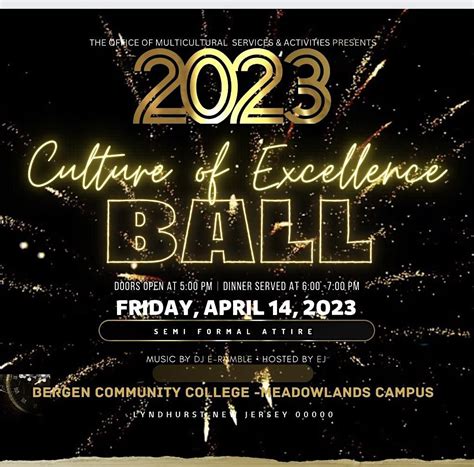 CULTURE OF EXCELLENCE BALL, Bergen Community College, Paramus, 14 April ...