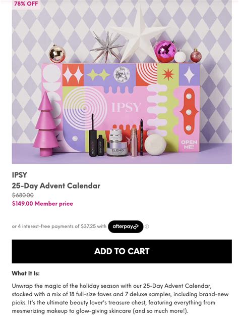 Ipsy 25-Day Advent Calendar: $149 ($680 advertised value) [Current or ...
