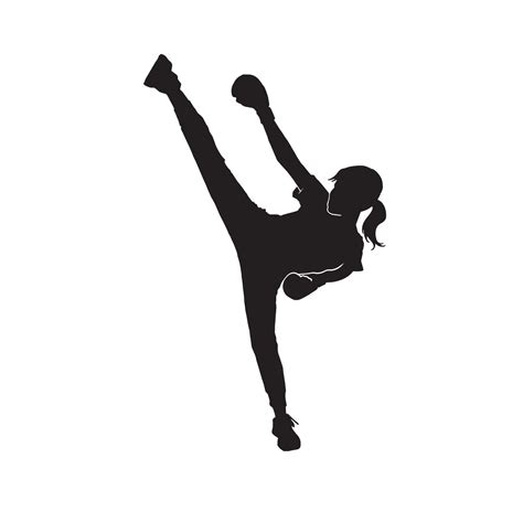 Kickboxing Silhouette