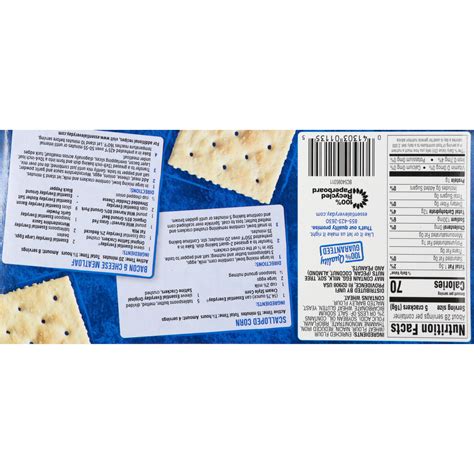 Nabisco Saltine Crackers Nutrition Label at Anna Weathers blog
