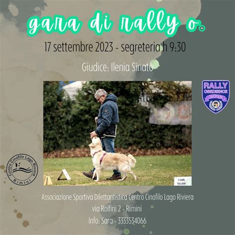 SET Online CSEN-Cinofilia: RO - RALLY OBEDIENCE - RIMINI - 17 SETTEMBRE